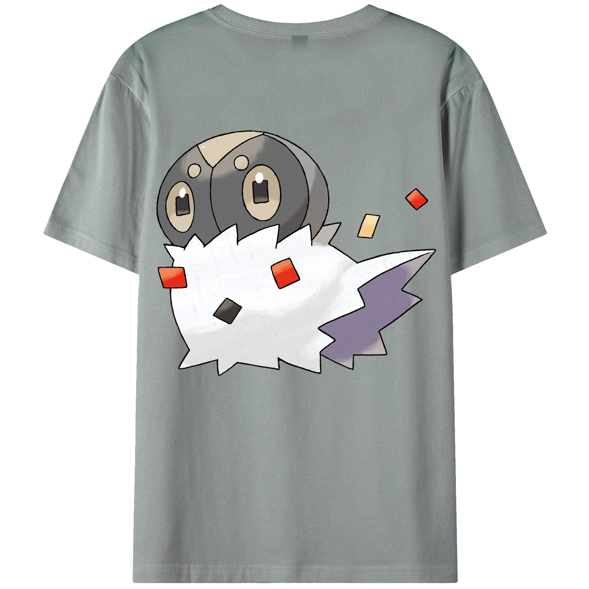 （画像用） ポケットモンスター Pokémon 綿100％ メンズ半袖Tシャツ（バックプリント） 通気性